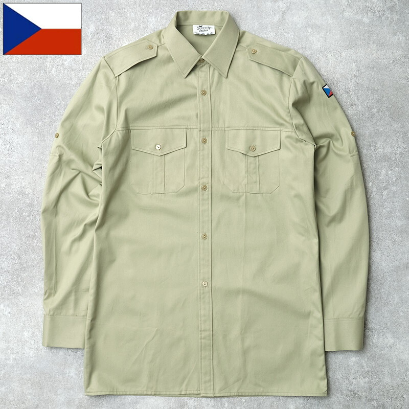 楽天市場】チェコ軍 ミリタリースクール カッターシャツ 長袖 カーキ