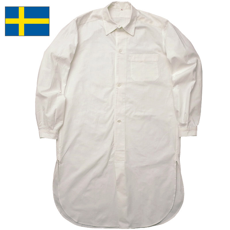 楽天市場】スウェーデン軍 グランパシャツ 2ボタン デッドストック