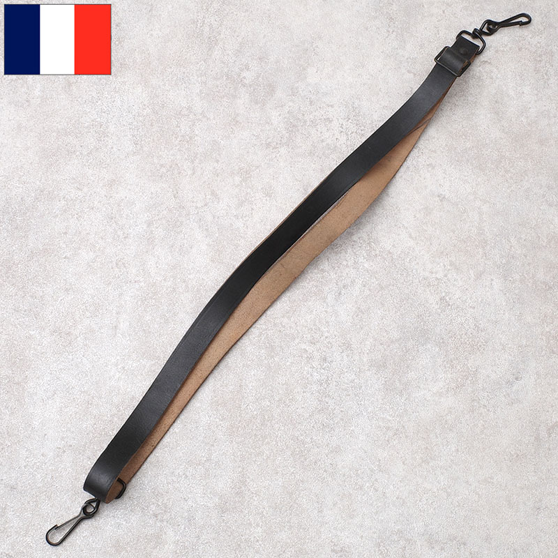 楽天市場】フランス軍 レザー ショルダーストラップ ブラック USED