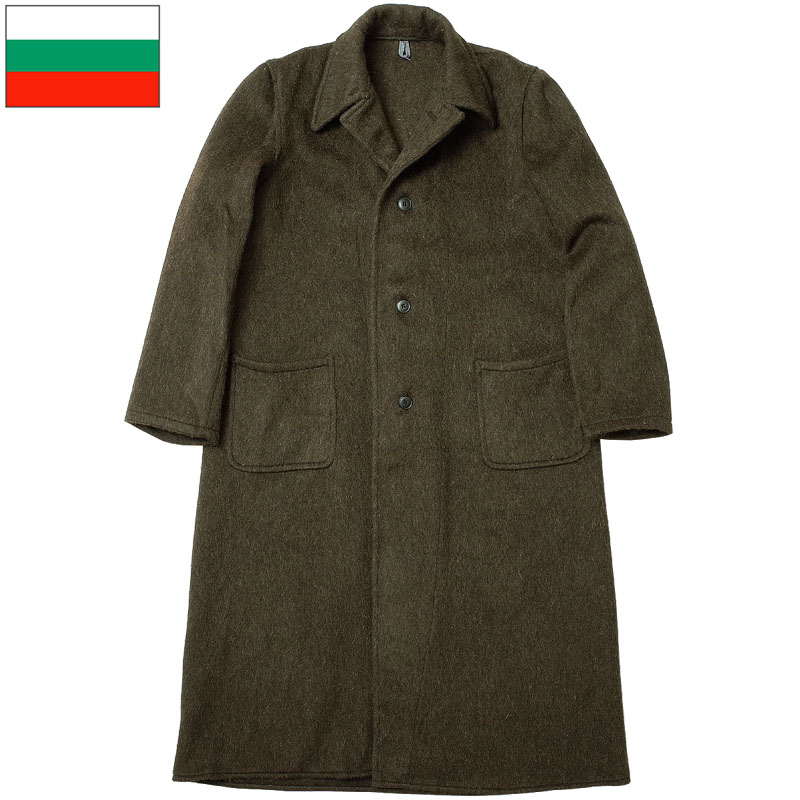 ブルガリア軍 50s コート ウール ミリタリー MILITARY 実物 USED ブルガリア軍 ウールロングコート メンズ