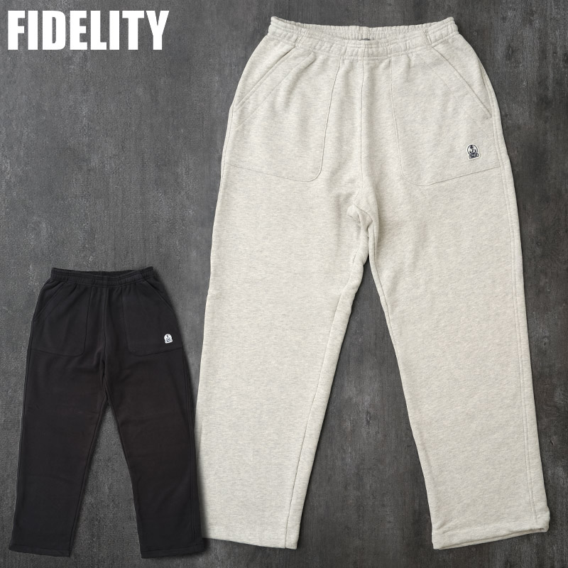 FIDELITY フィデリティ #C-25775014 USAコットン ワンポイントパッチ スウェットパンツズボン メンズ レディース 男性 女性 ユニセックス ボトムス 裏起毛 カジュアル アメカジ ミリタリー 秋 冬 裾絞り ウエストゴム｜ミリタリー百貨シービーズ