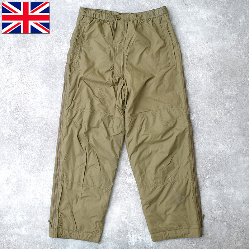 イギリス軍 PCS 中綿入り サーマルパンツ USED PP496UN 英国 UK 軽量 防寒 保温 コールドウェザー オーバーパンツ ズボン トラウザーズ ボトムス コンバット フィールド 戦闘服 冬 ウィンター 実物ミリタリー 軍物 軍モノ｜ミリタリー百貨シービーズ