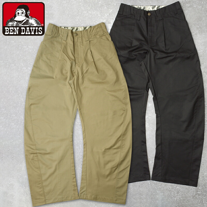 BEN DAVIS ベンデイビス #ND-26380038 カーブ バギー ワークパンツ ベンデービス メンズ 男性 ワークパンツ ズボン ジッパーフライ カーブカット カジュアル アメカジ 太め ワイド
