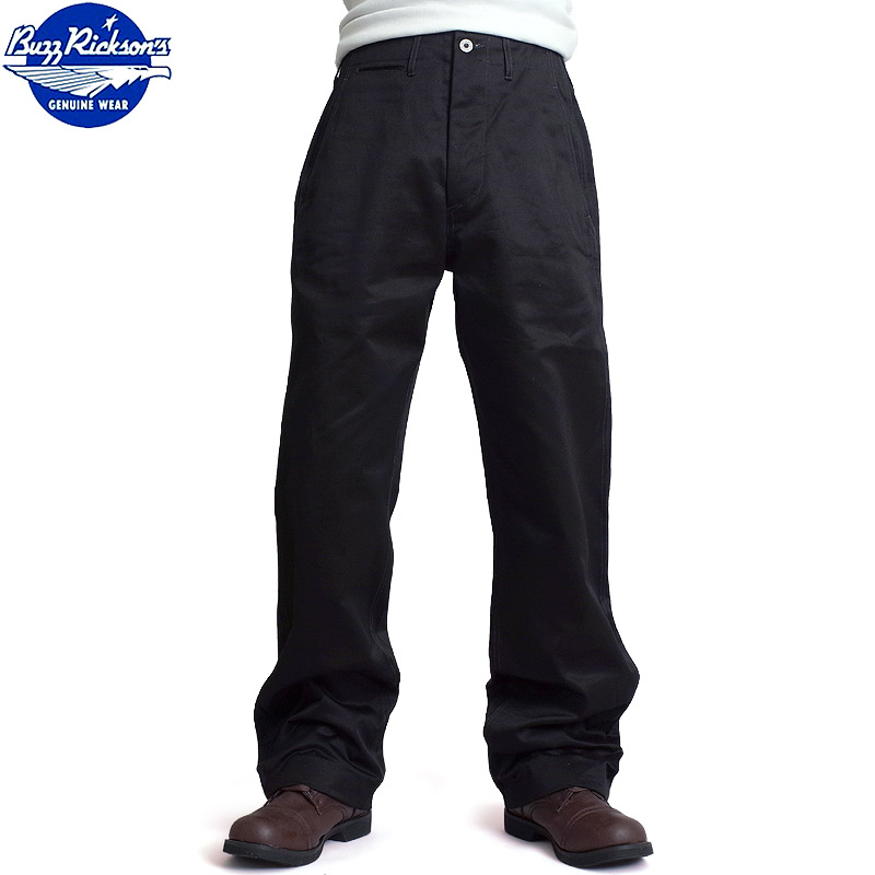 BUZZ RICKSON'S ブラックチノパンツ W34 earthmarket1_br41860