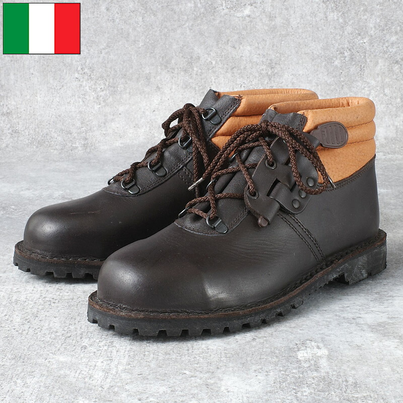 イタリア製 ダークブラウン ミリタリーブーツ 楽天市場】イタリア軍 AMI レザー アンクルブーツ ブラック