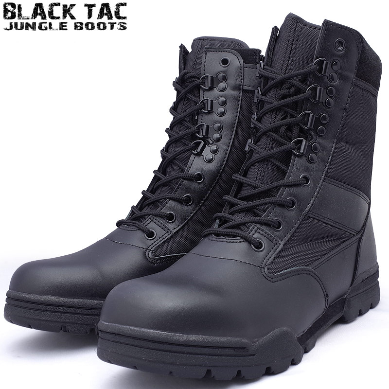 楽天市場】BLACK TAC #YA031005 PUコンバットブーツ 本格派ミリタリー