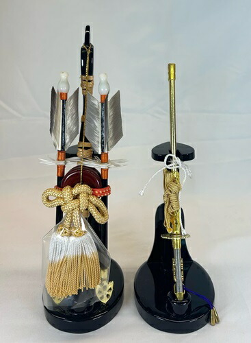 飾り代　御弓太刀飾り　屏風付き　端午の節句　こどもの日　鎧兜 楽天市場】弓太刀 藤巻 11号(緑箱) 五月人形お道具 五月人形 端午の