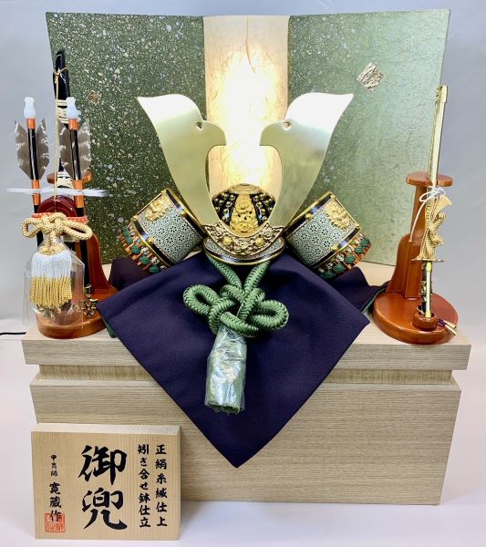 送料込み　兜人形　一式セット　端午の節句　五月人形　こどもの日　伊達政宗 久月】五月人形 伊達政宗兜飾り｜モダン ｜コンパクト｜端午の