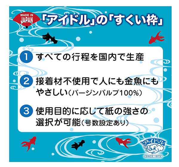 市場 使い捨て 金魚柄 ポイキャッチグッピーちゃん100本入 すくい枠