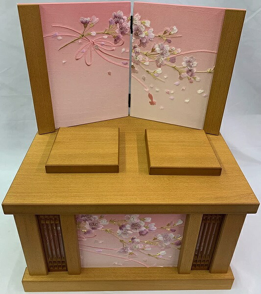 楽天市場】40G3-6 34x2 桜 飾り台・屏風セット H23-18A親王飾り