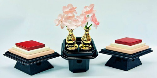 楽天市場】雛人形用道具 【菱台三宝】3点セット（菱餅2個 三宝1個） 雛