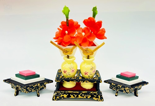 楽天市場】雛人形用道具 【菱台三宝】3点セット（菱餅2個 三宝1個） 雛