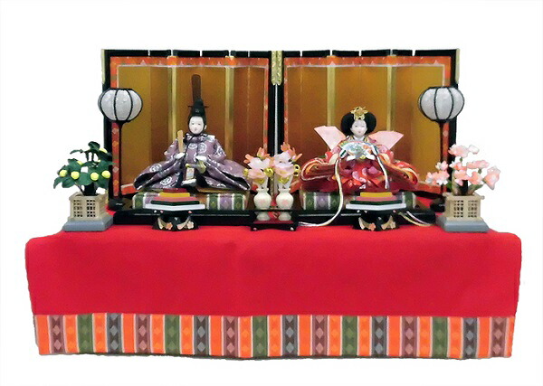 親王飾り　薄ぶどうに桔梗 １５番 雛人形　ひな人形　初節句　ひな祭り　お祝い　桃の節句　コンパクト　お雛様　海外へのお土産　お祝い　日本伝統　日本文化　日本土産　プレゼント　ギフト　上品　こだわり　シンプル　スタンダード　伝統