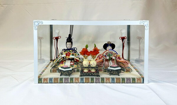 雛人形セット ひな祭り　ガラスケース ひなせい 雛人形 ケース飾り 「 ガラスケース 慶春2」 おしゃれ お雛様