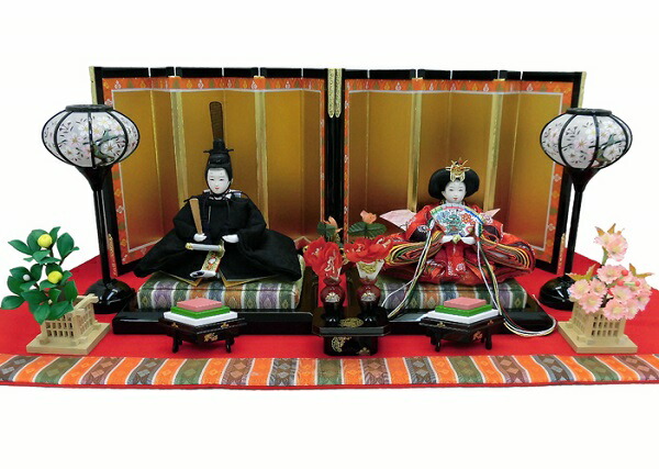 楽天市場】正絹唐絹 古代紫にりんどう 小芥子 親王飾りお雛様 親王