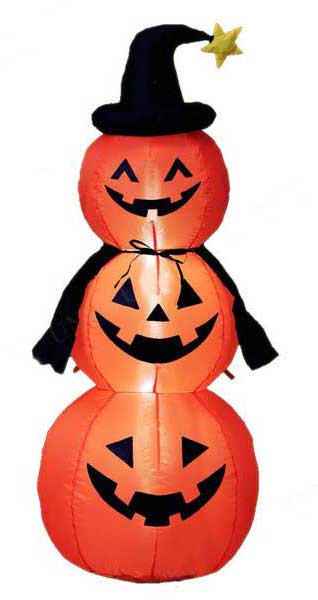 パンプキンピラミッドインフレータブル 120cm HW216エアーディスプレイ　パンプキンライト　ジャックオーランタン　ハッピーハロウィン　ハロウィンパーティー　ハロウィンナイト　ハロウィンイベント　ハロウィン装飾　　秋のインテリア　イベント　デイスプレイ　装飾｜山本人形店