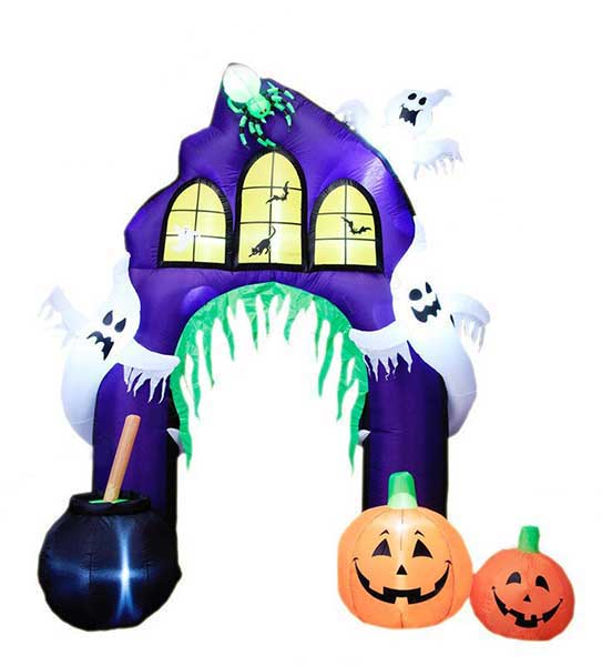 270cmハロウィンアーチインフレータブル HW220<BR>エアーディスプレイ　ハロウィン　ハロウィーン　ハロウィンナイト　ハロウィン飾り　ハロウィンデコレーション　ハッピーハロウィン　ホラーナイト　SNS映え　ハロウィンパーティー　イベント　デイスプレイ　装飾