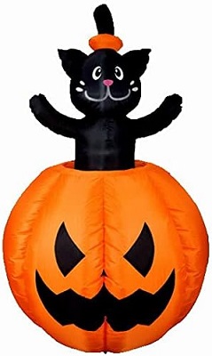 ムービングエアーディスプレイ パンプキンキャット HW-1190ハロウィン イベント パーティー デコレーション 装飾 ハロウィンパーティー ハロウィンデコレーション ハロウィン飾り パンプキン ハッピーハロウィン ハロウィンナイト ハロウィンイベント 黒猫|山本人形店