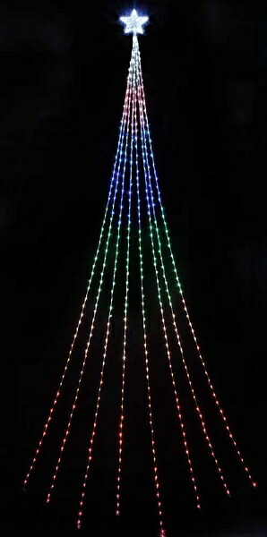 楽天市場】5mLEDナイアガラ ライトDX（レインボー）WG23412RA