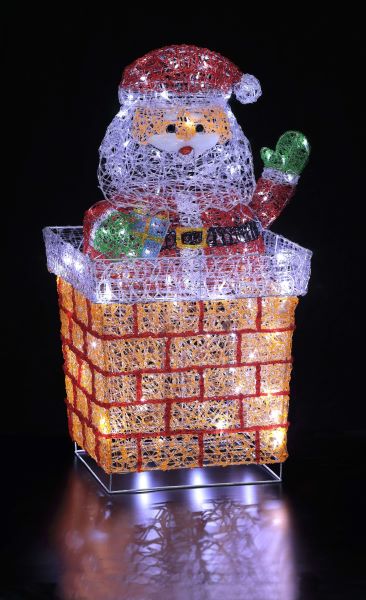 LED結晶 エントツサンタ BIG WG-23317\u003cBR\u003e\u003cBR\u003e聖ニコラス LEDともし火 クリスマス 電飾 照度 かざり付ける 飾りもの でき事 寄り合い サンタさん 寄り合い 馬鹿でかい大いさ BIG大いさ バス発着場かざり付ける 園地