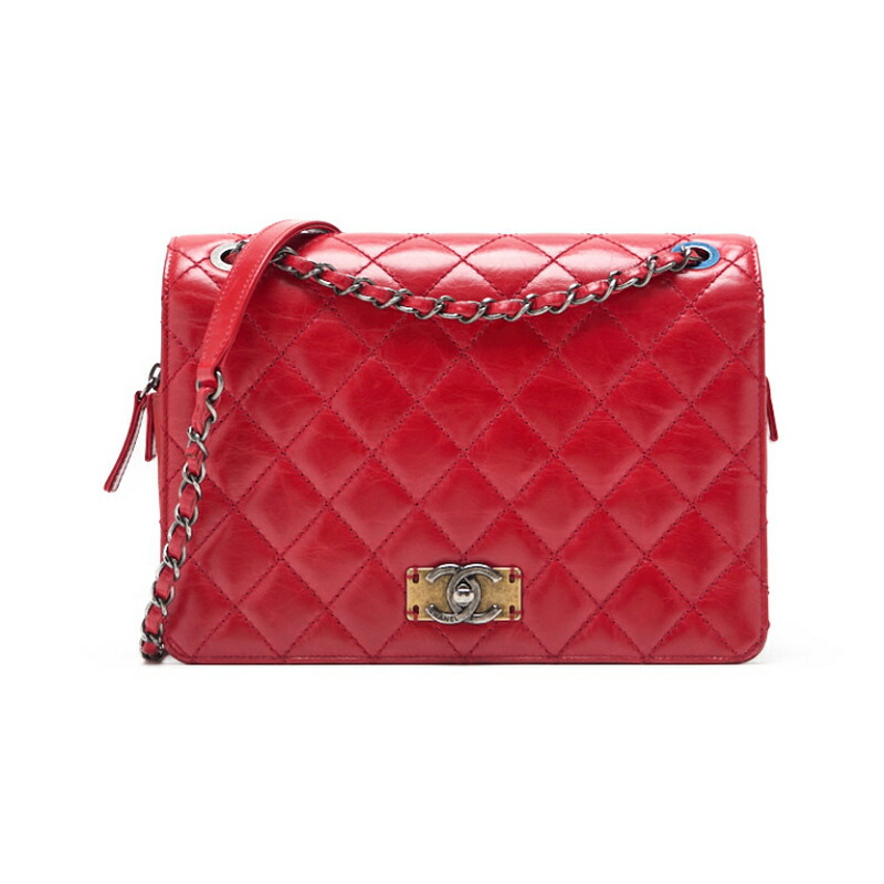 茶*様 Chanel Silver ヴィンテージバッグ Chanel Medium Classic Double Flap Bag Metallic Silver Aged