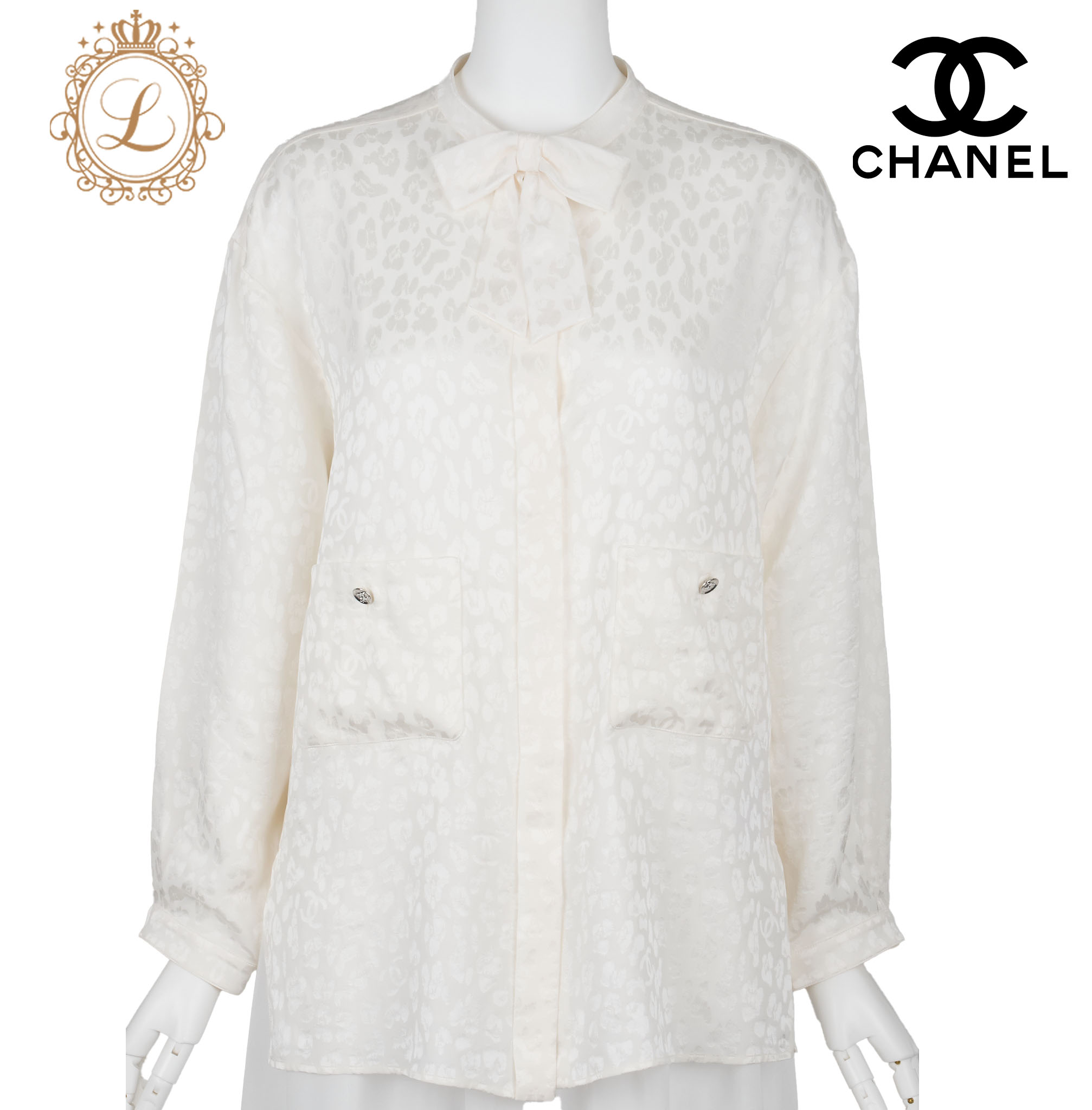 シャネルシルクブラウスとプリーツスカート 楽天市場】【返品可】CHANEL シャネル ココマーク ロゴ カメリア