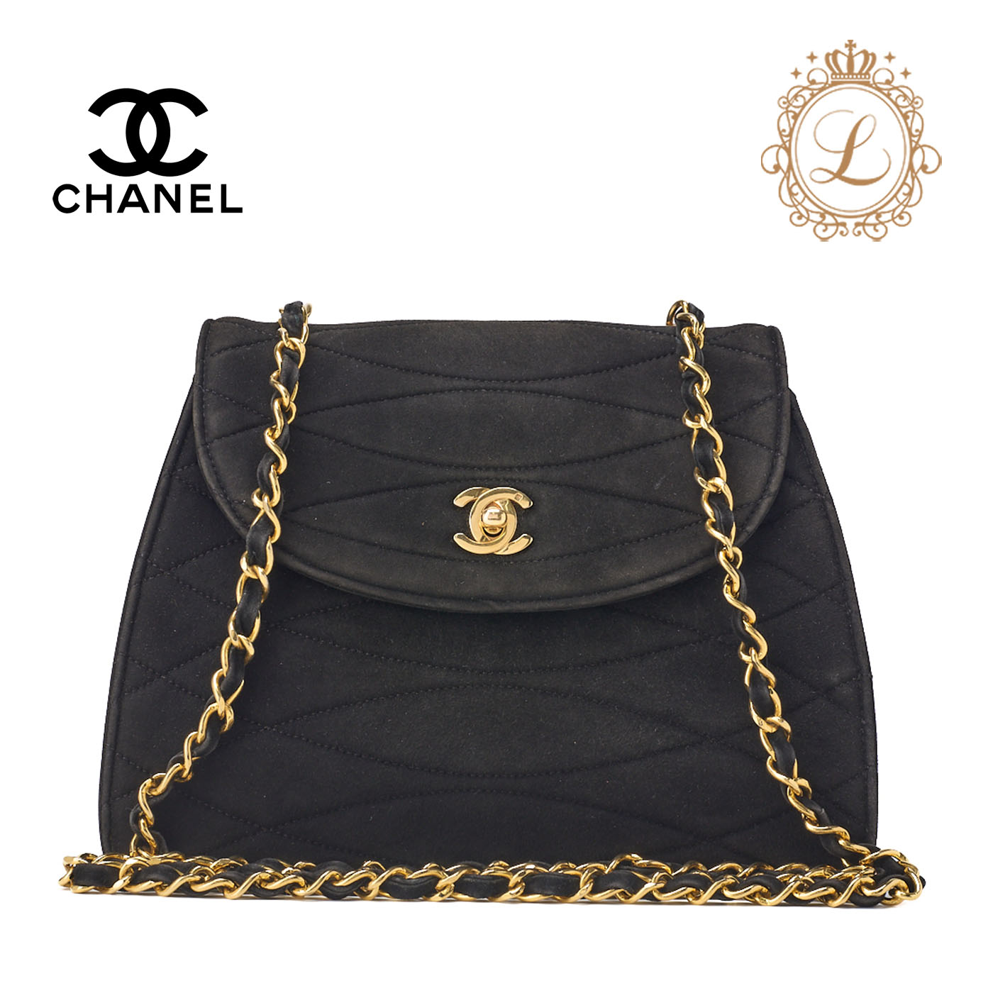 楽天市場】CHANEL シャネル Vステッチ デカココ ダブルチェーン