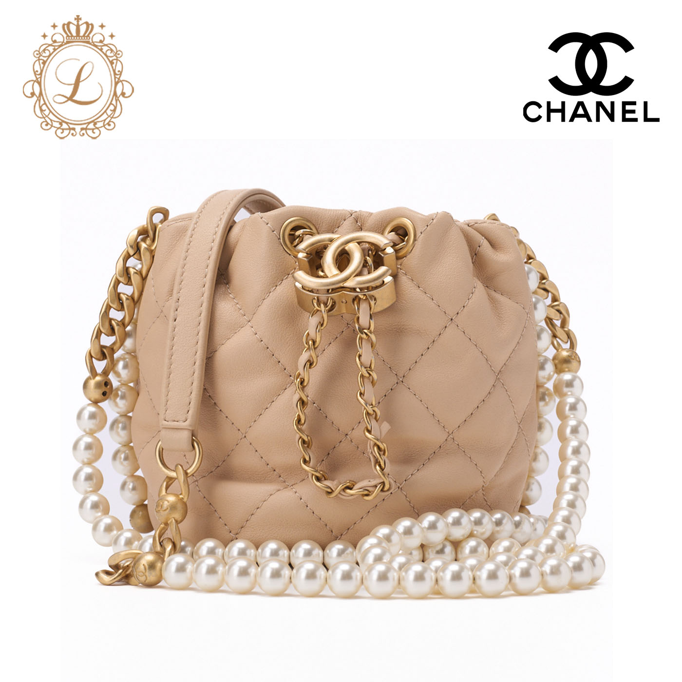【ラウンド型♢パールチェーン】CHANEL ハンドバッグ 楽天市場】CHANEL シャネル マトラッセ ココマーク パール