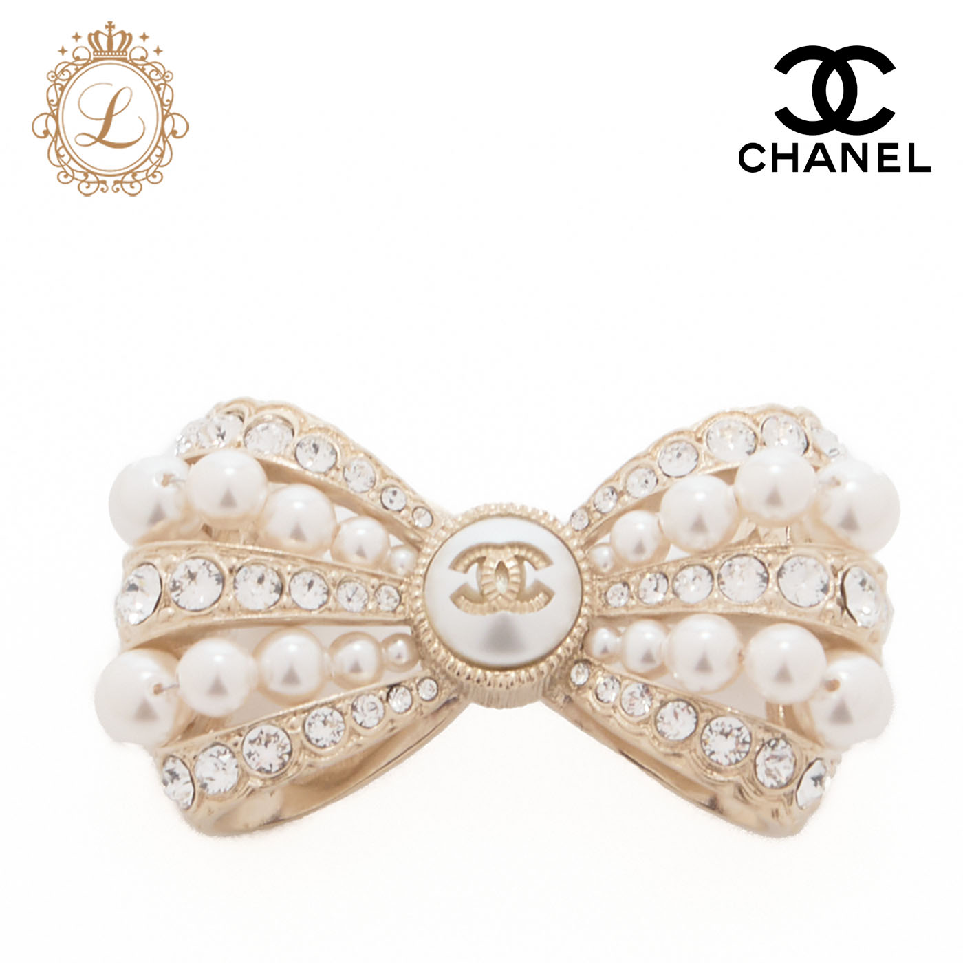 存在感抜群！！【CHANEL】リボンブローチ 楽天市場】【値下げ】CHANEL【シャネル】リボンブローチ 小物