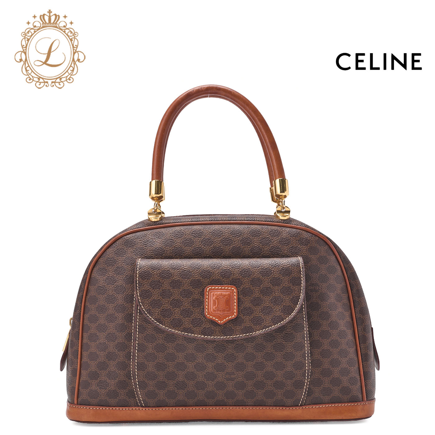 【CELINE】ハンドバッグ　ミニボストンバッグ　マカダム柄　ダークブラウン 楽天市場】【バッグ】CELINE セリーヌ マカダム柄 ハンドバッグ