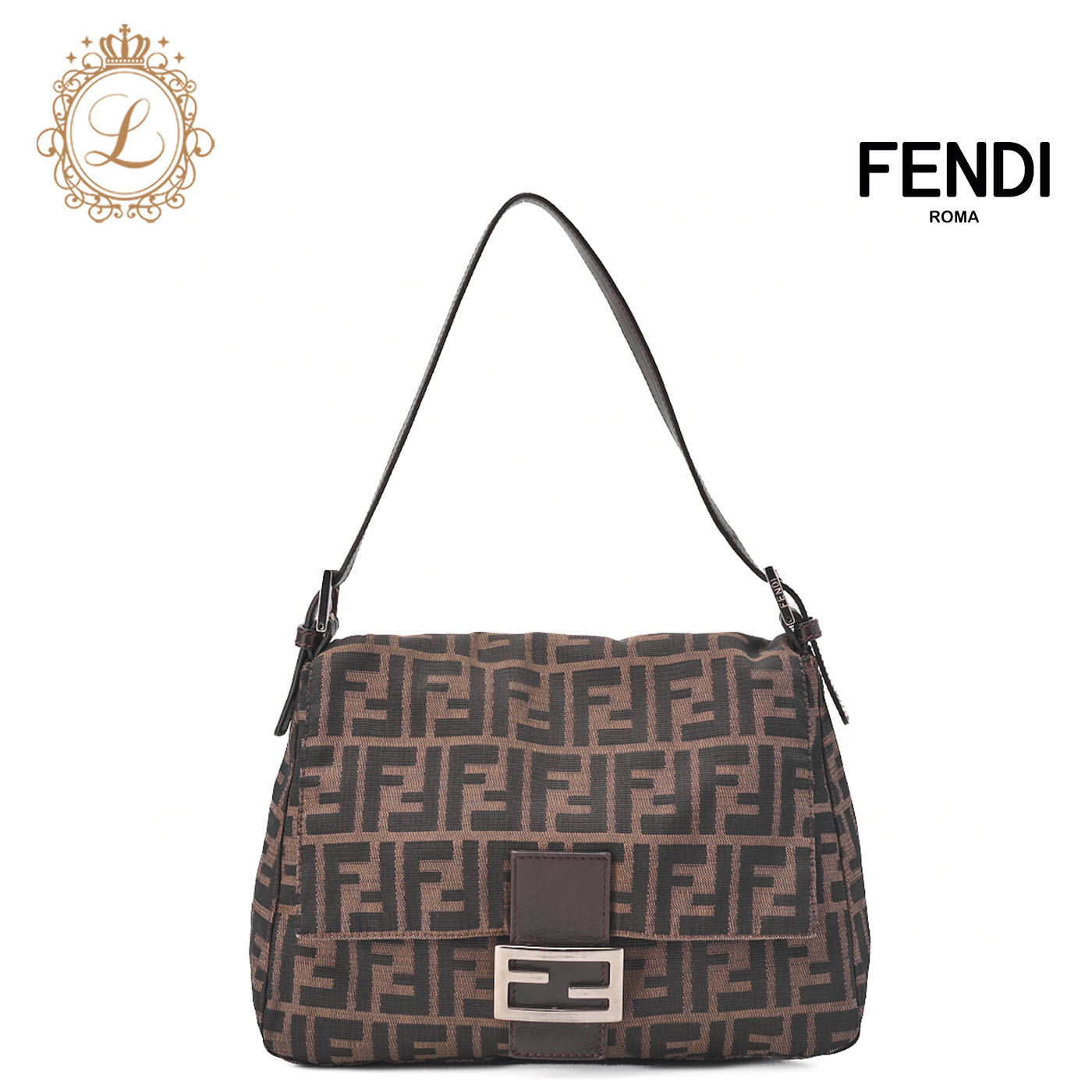 FENDI フェンディ ズッカ ワンショルダーバッグ V字ファスナー FENDI フェンディ ズッカ ワンショルダーバッグ V字ファスナー