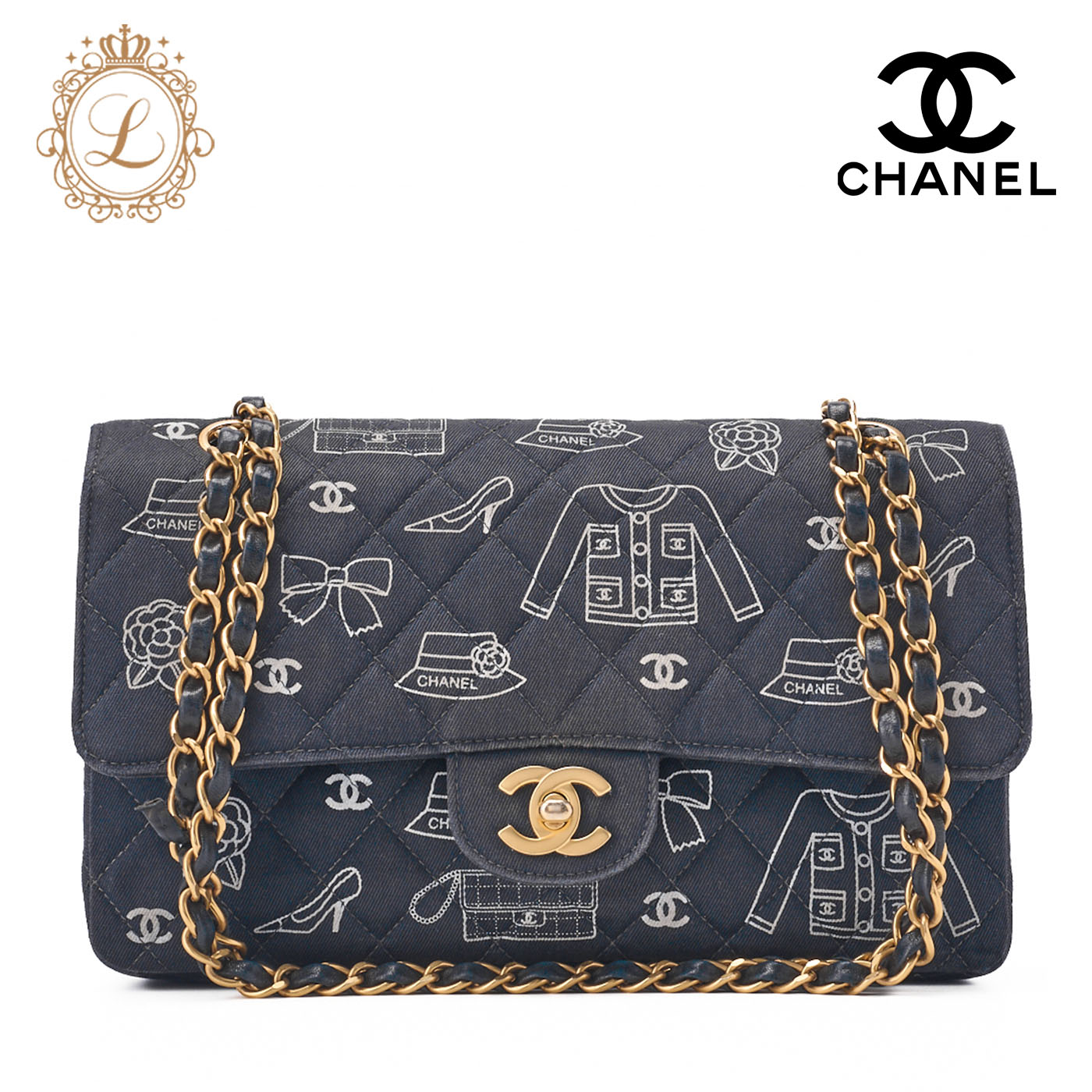 楽天市場】【バッグ】CHANEL シャネル アイコンプリント