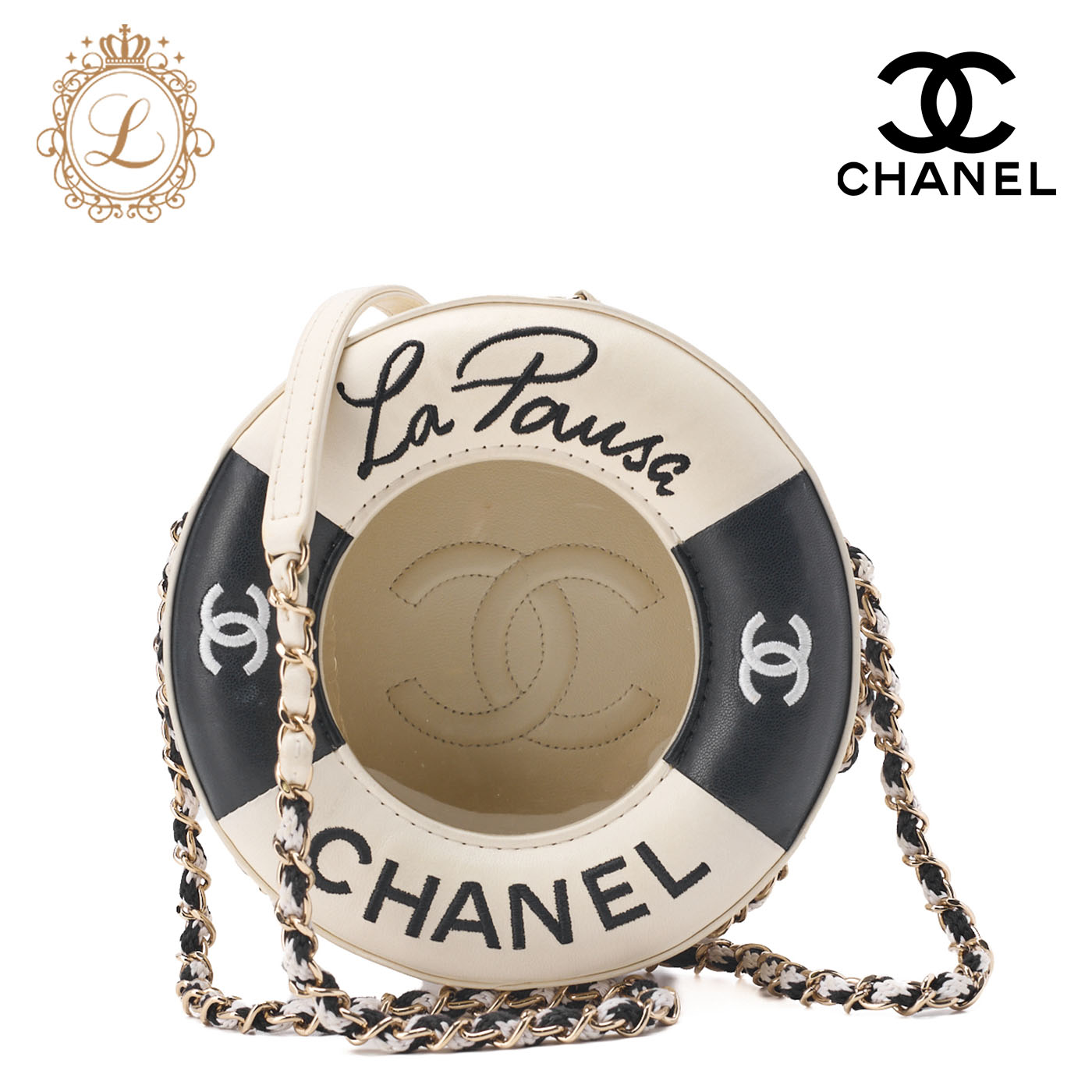 楽天市場】CHANEL シャネル チェーンショルダー 浮き輪モチーフ