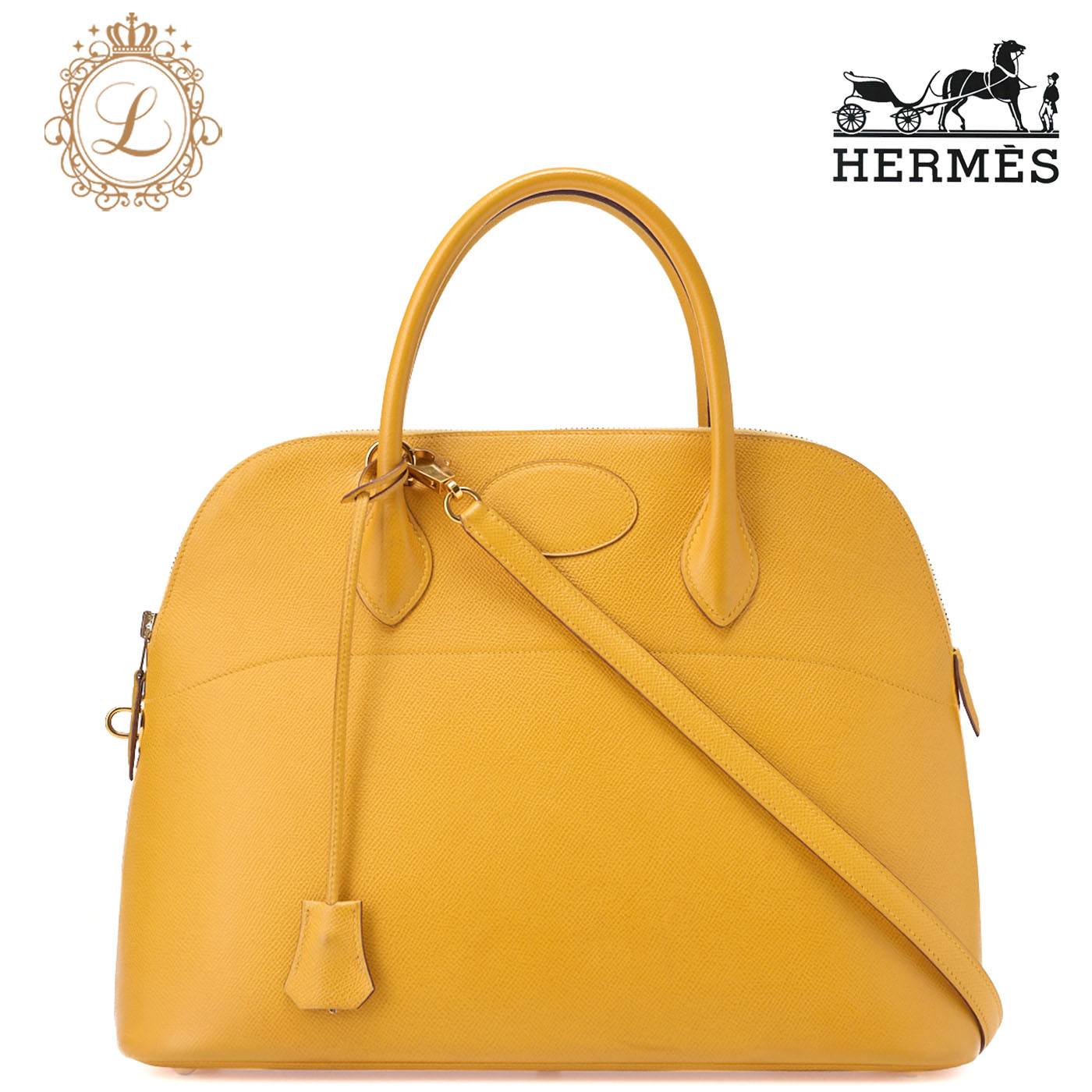 【美品】HERMES エルメス　ボリード35　クシュベル　フォーブ　ハンドバッグ HERMES - 【美品】HERMES エルメス ボリード35 クシュベル