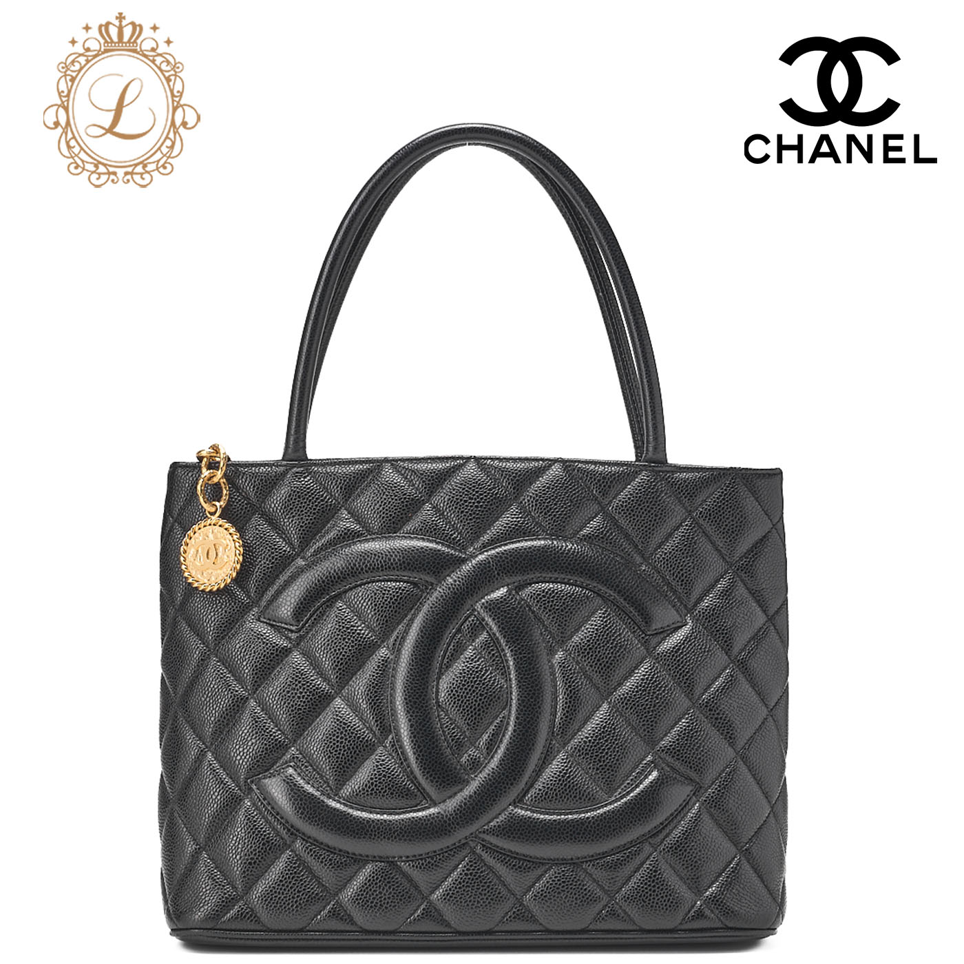 【美品・レアモデル】シャネル　マトラッセ トートバッグ　ハンド　レザー　黒 楽天市場】CHANEL シャネル マトラッセ ココマーク トートバッグ