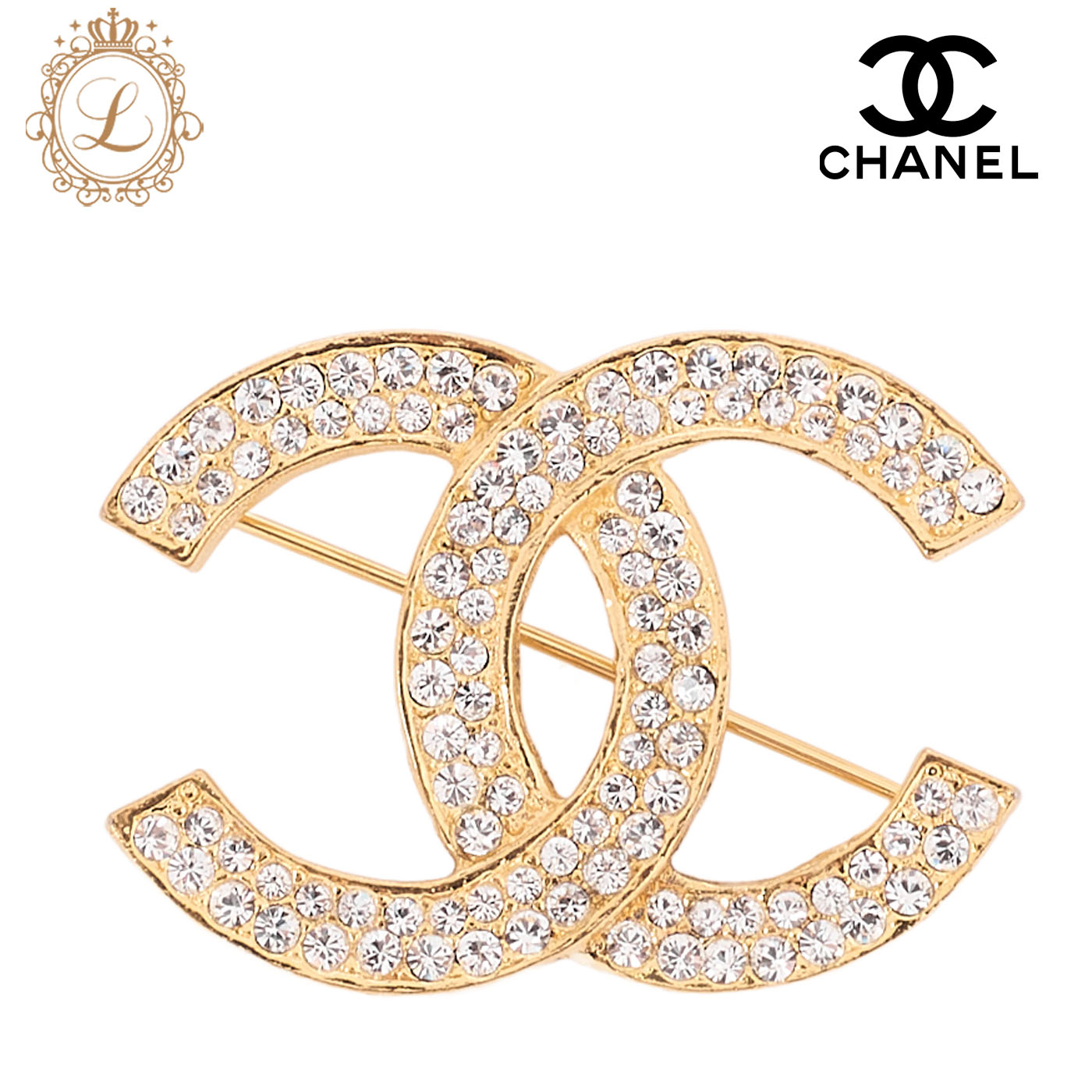 楽天市場】【ｾｰﾙ】【CHANEL】シャネル ココマーク ブローチ メタル