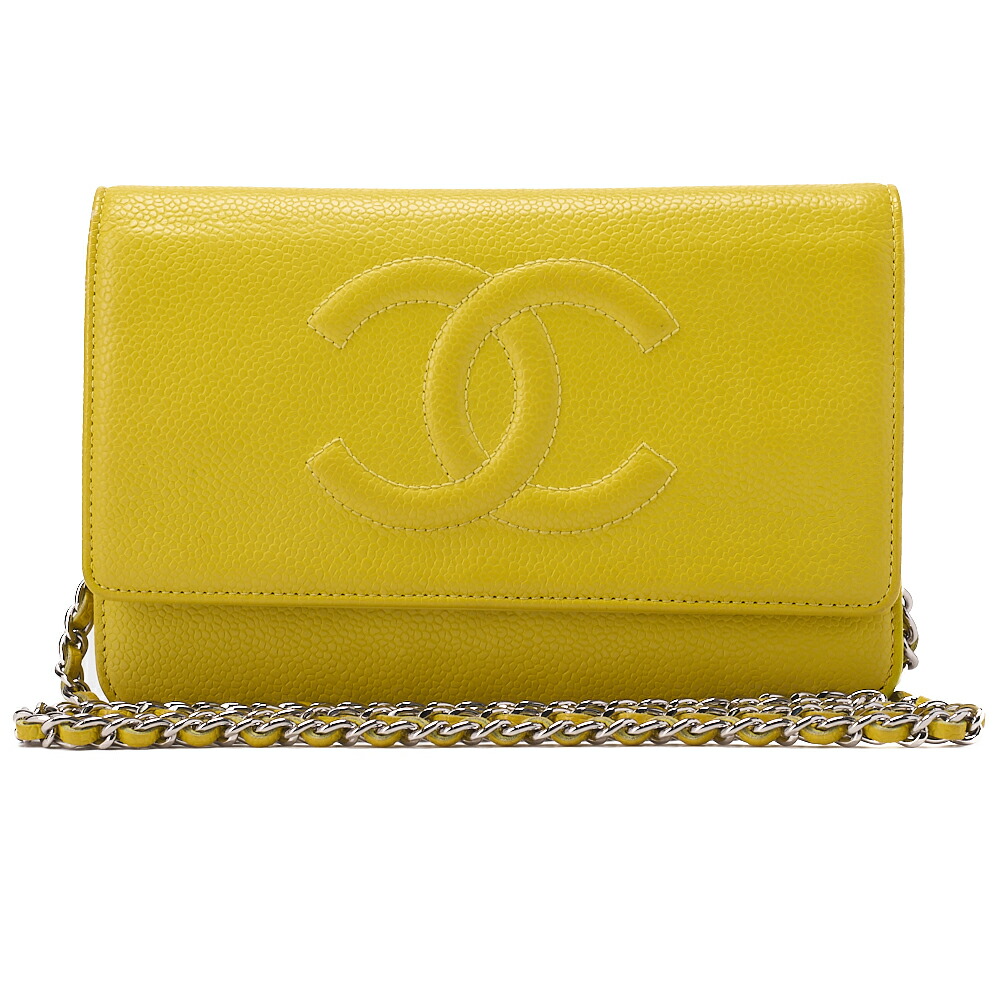 楽天市場】CHANEL シャネル ココマーク キャビアスキン チェーン
