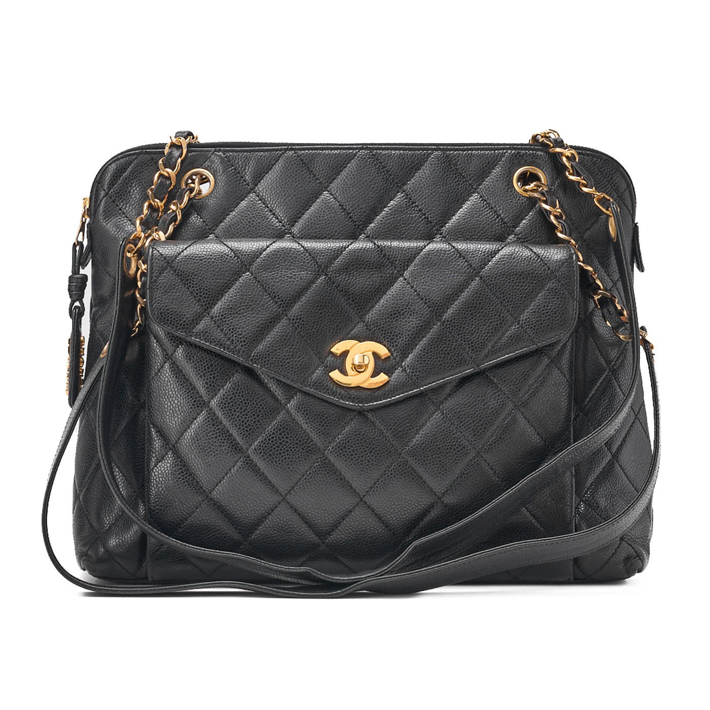 楽天市場】【CHANEL】シャネル マトラッセキャビアスキン Wチェーン W