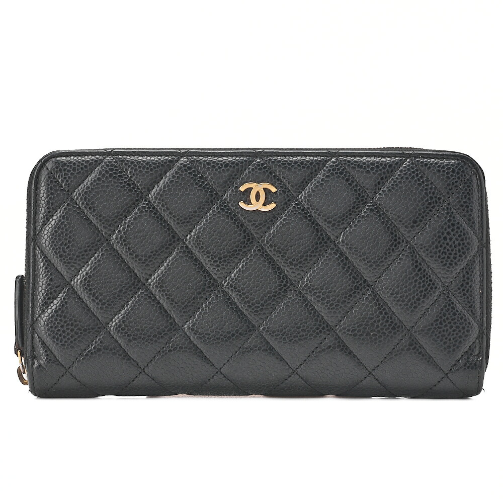 楽天市場】シャネル CHANEL 長財布 マトラッセ キャビアスキンレザー