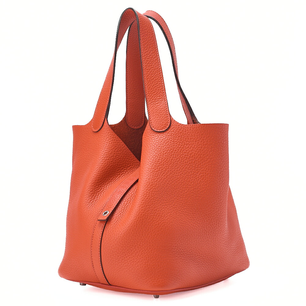 HERMES エルメス ピコタンロックMM ハンドバッグ トリヨンクレマンス オレンジポピー（シルバー金具）レディース ハイブランド【中古】【送料無料】