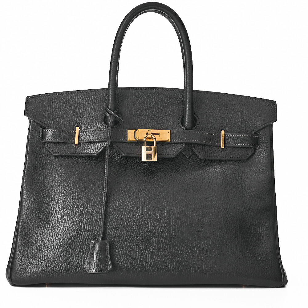 HERMES エルメス バーキン35 ハンドバッグ アルデンヌ 黒（ゴールド金具）レディースバッグ ブランド【中古】【送料無料】