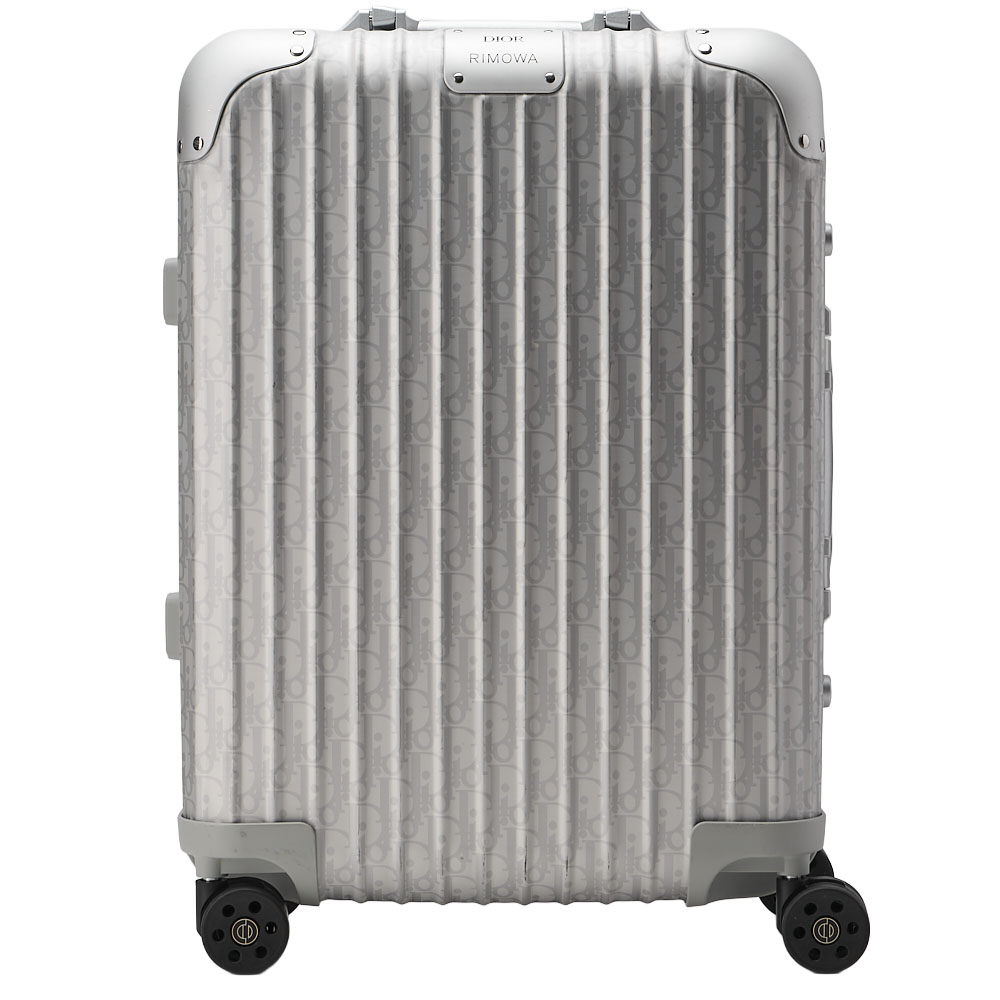 Dior×RIMOWA クリスチャンディオール×リモワ オブ漏れる 持ちはこび容れもの 軽銀 しろがね色 レディース メンズ 御徒面子 ハンドバック レディース 【中古】【貨物輸送無料】