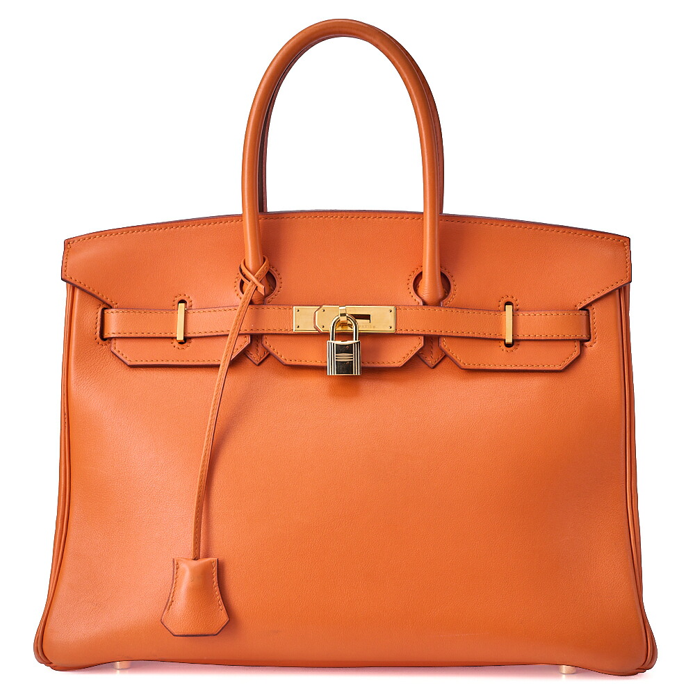 HERMES エルメス バーキン35 ハンドバッグ ガリバー オレンジ（ゴールド金具）レディースバッグ ブランド【中古】【送料無料】