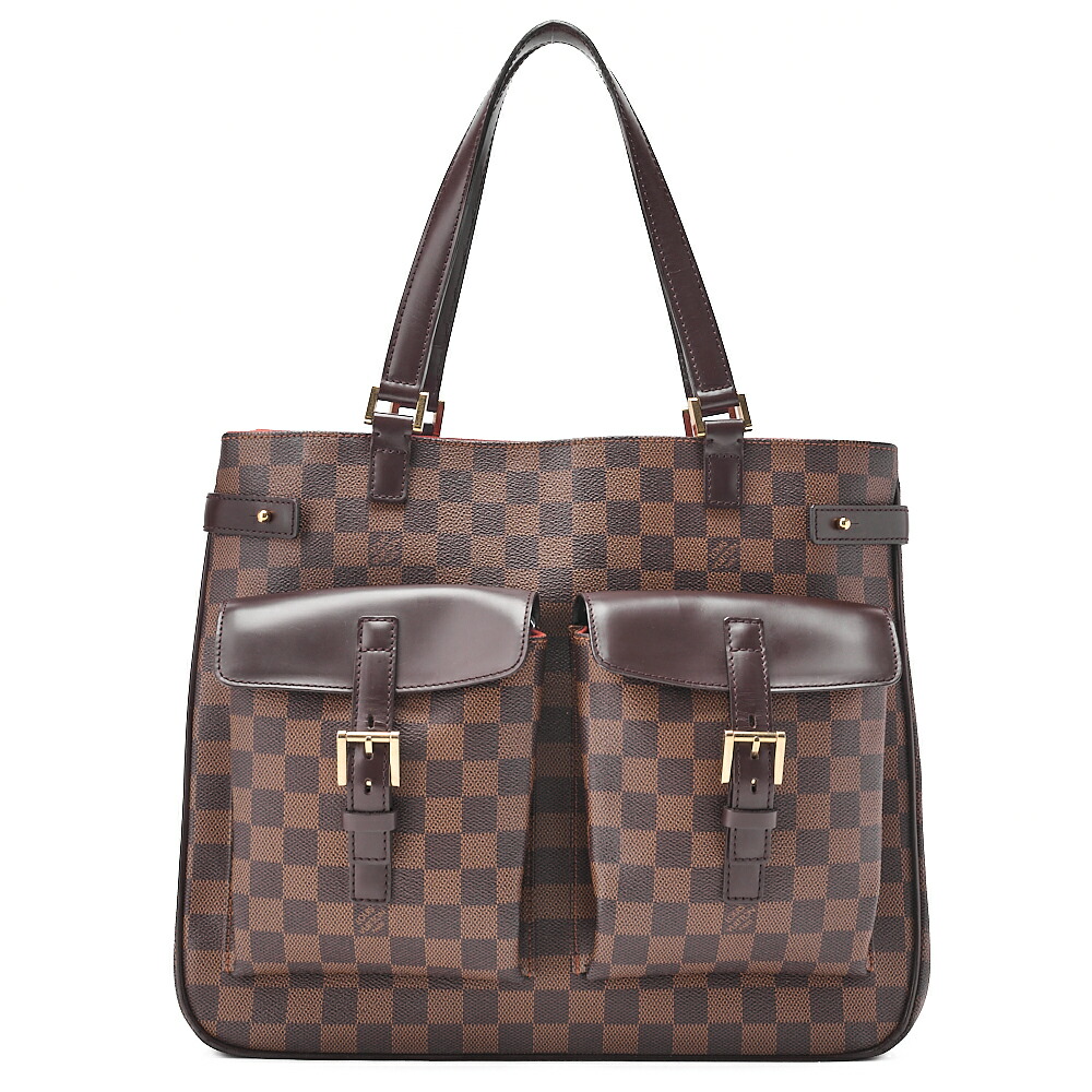 LOUIS VUITTON ルイヴィトン ダミエ ユゼス トートバッグ N51128 赤銅色 （ゴールド金具）【中古】【貨物輸送無料】