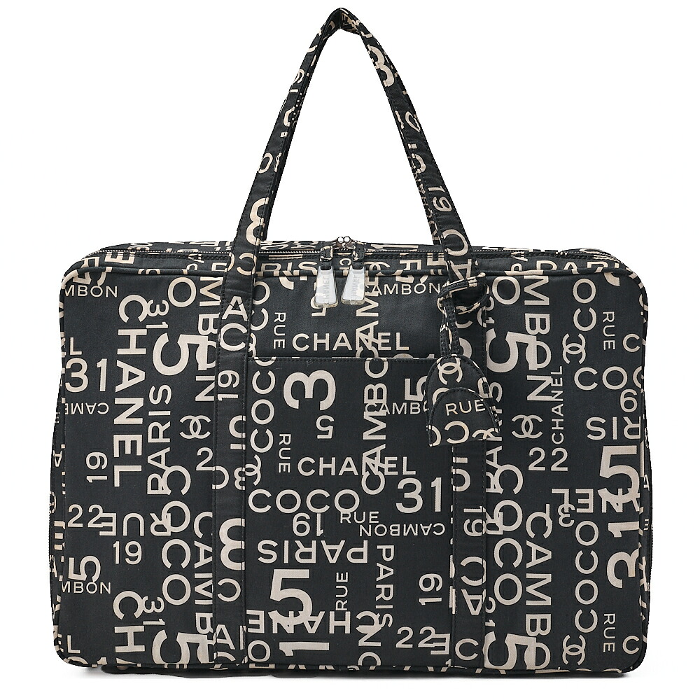 CHANEL シャネル キャンバス バイシー ラージサイズ トートバッグ 黒Ｘ白（シルバー金具） レディース バッグ レディース【中古】【送料無料】