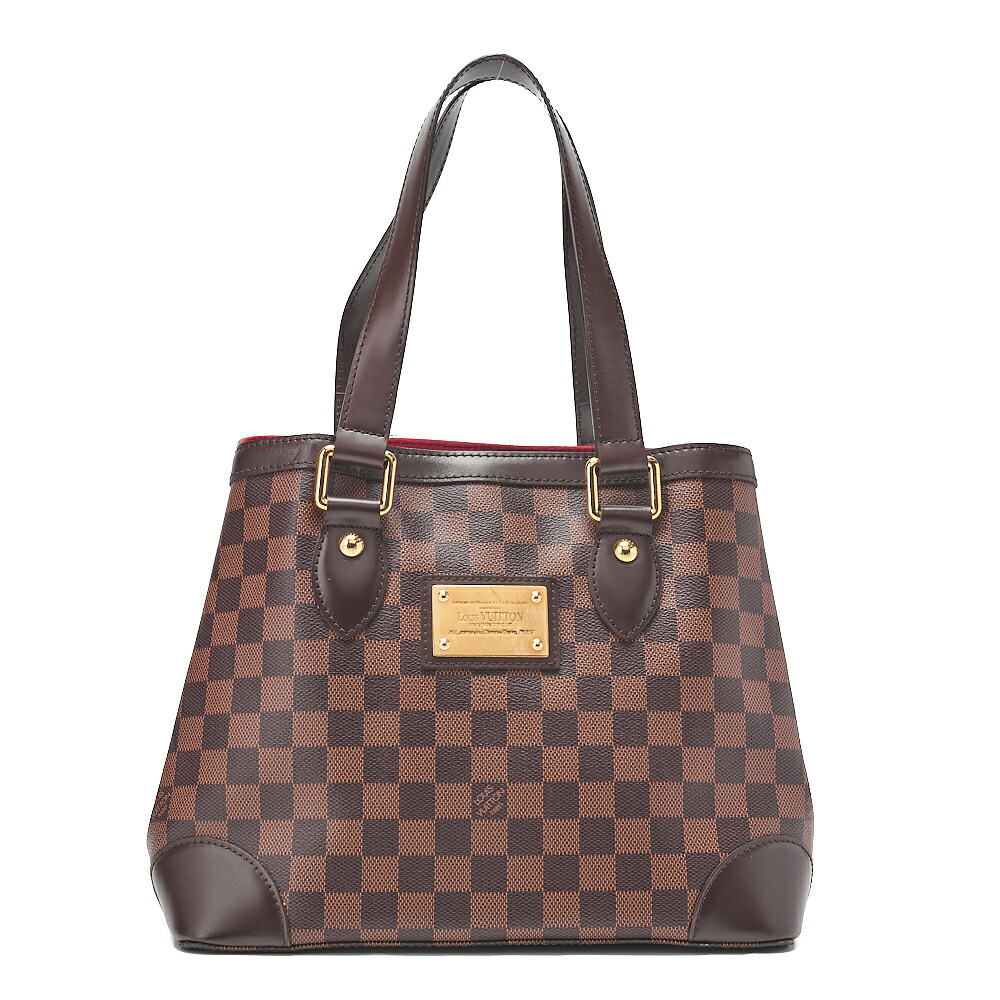LOUIS VUITTON ルイヴィトン ダミエ ハムステッドPM トートバッグ N51205 赤銅色（ゴールド金具）【中古】【貨物輸送無料】