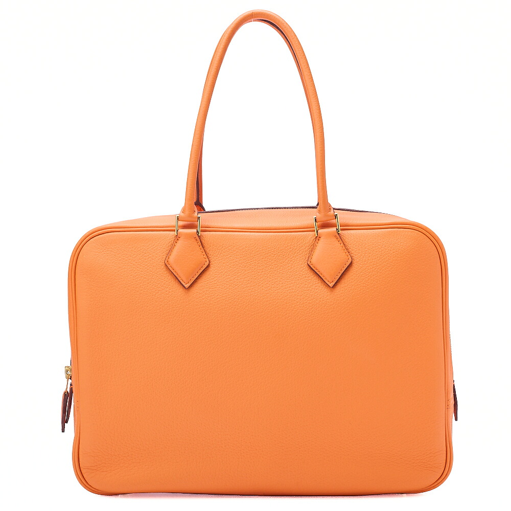 HERMES    エルメス    プリュム32 トリヨン  ハンドバック オレンジ色 （ゴールド金具）レディース御徒面子 ブランド名【中古】【貨物輸送無料】