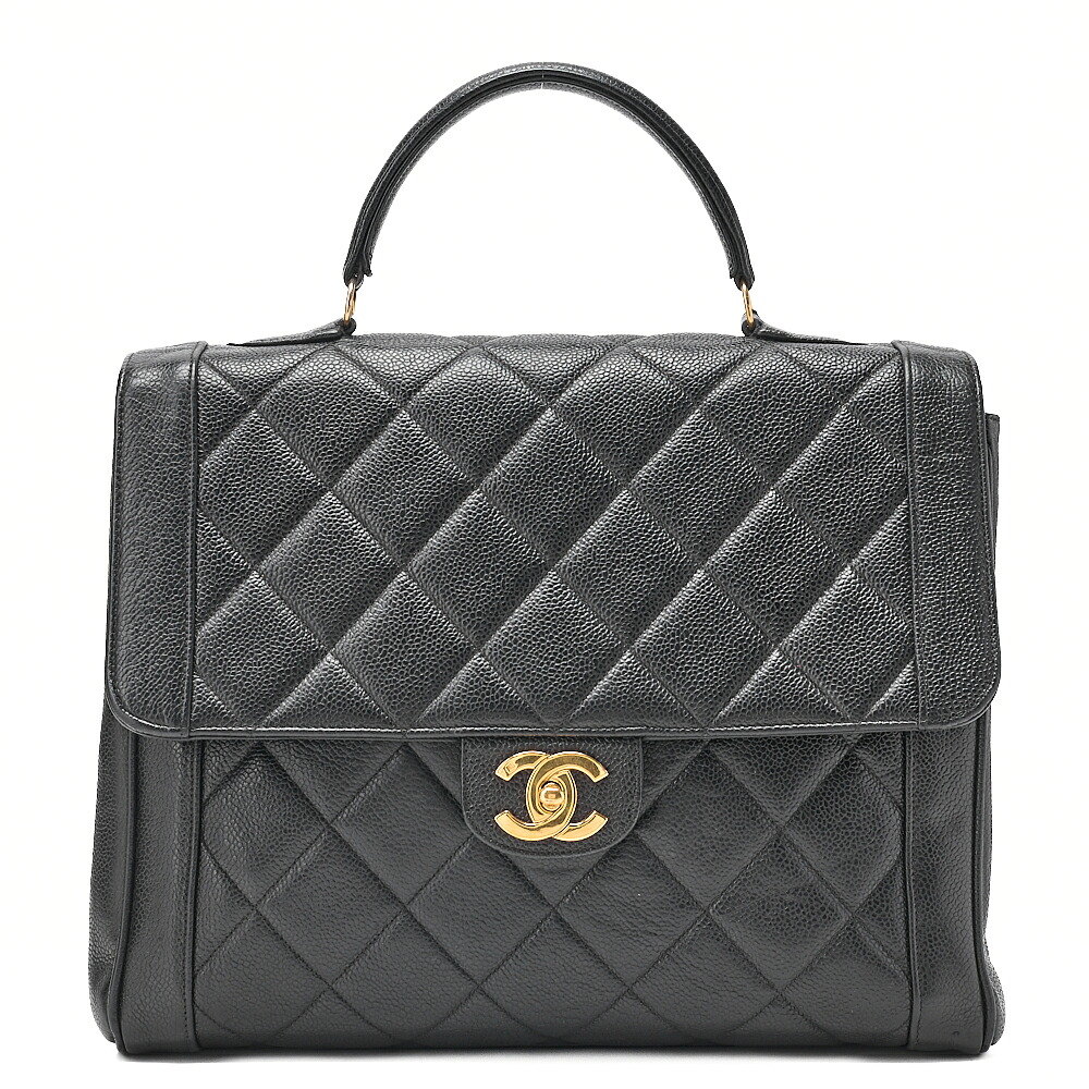 CHANEL シャネル ハンドバック  マトラッセ  キャビア人はだ  黒（ゴールド金具）  レディース トートバック 御機嫌ブランド名【中古】【貨物輸送無料】