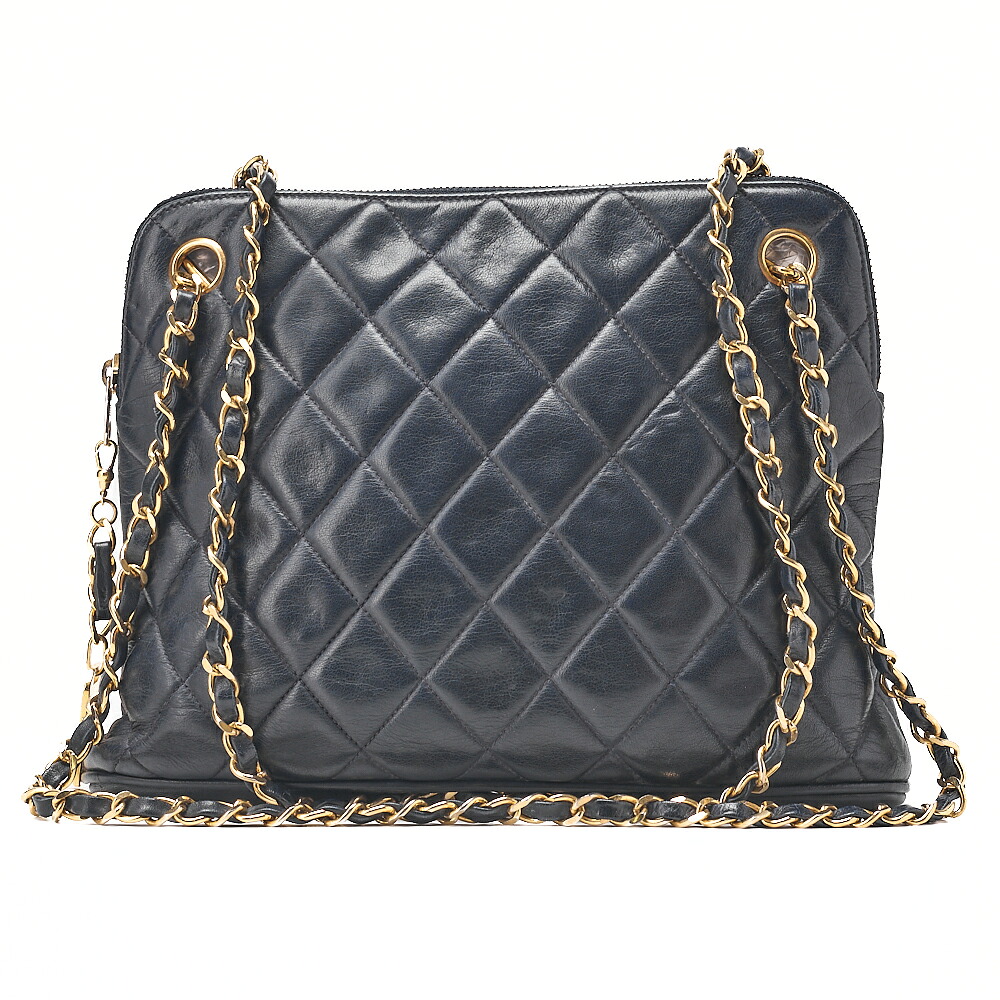 CHANEL シャネル  マトラッセ  一皿惹きつける  チェーン店肩部 子ヒツジ素はだ  米国海軍（ゴールド金具）ショルダーバッグ ミニショルダーバッグ レディース御徒面子 御機嫌ブランド名【中古】【貨物輸送無料】