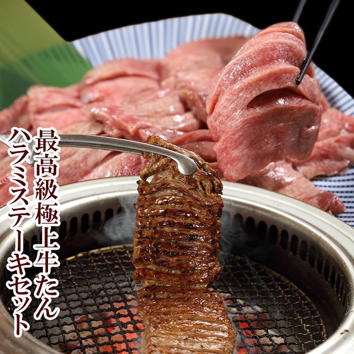 最高級 極上 牛たん 500g ハラミステーキ 1kg 厚切り たん元 スライス 切り目入り やわらか 冷凍 高級 肉プレゼント 宮城 仙台 お土産 おすすめ 1キロ 味付き 焼肉 焼き肉 ステーキ 送料無料